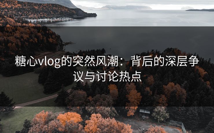 糖心vlog的突然风潮：背后的深层争议与讨论热点